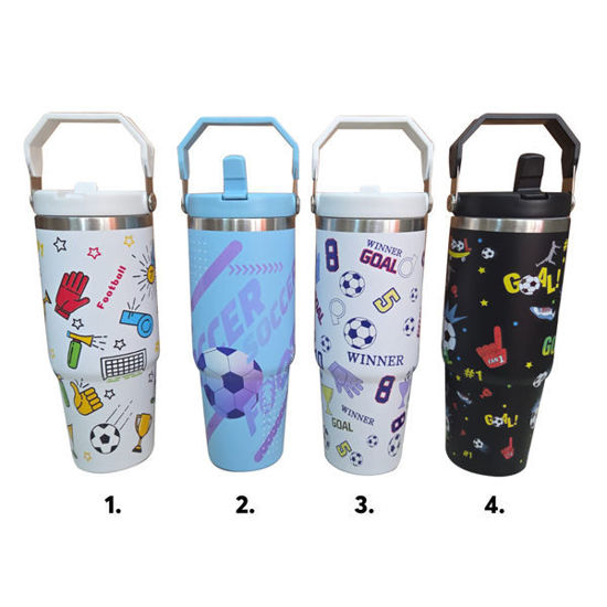Picture of Vacuum Flask with Handle (football) - 890ml
