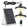 Picture of Double Hanging Solar Pendant Lamps 4 Modes - W/R.Control (White)