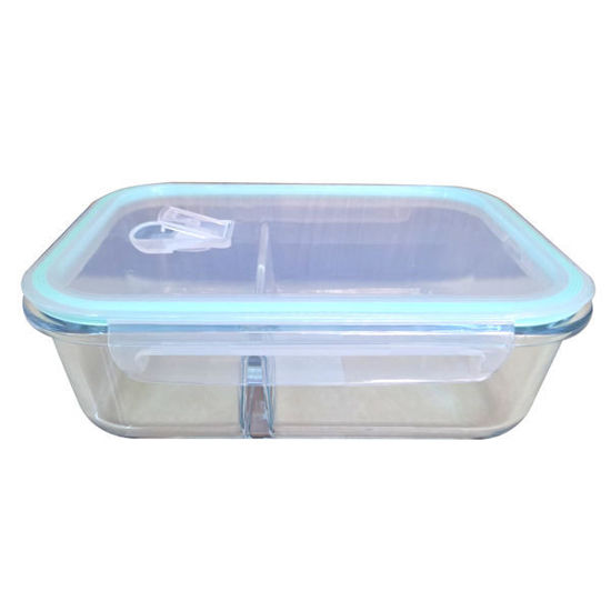 Picture of Glass Container (2 Divider) - 7 x 17 x 22cm