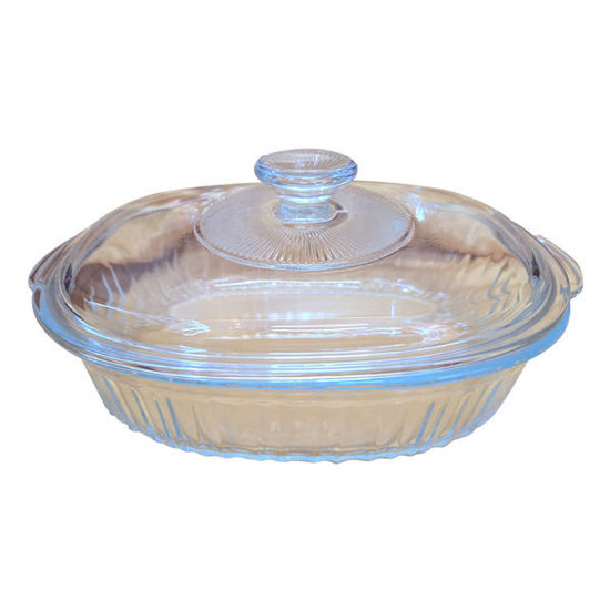 Picture of Oval Glass Casserole W/Cover - 28cm (1.8lts)