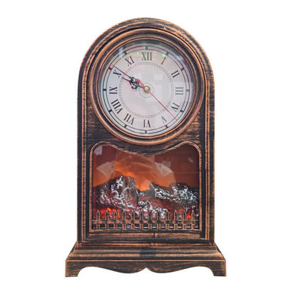 Picture of Fireplace Deco with Clock (Electric or Battery Operated - 25 x 40 x 11cm