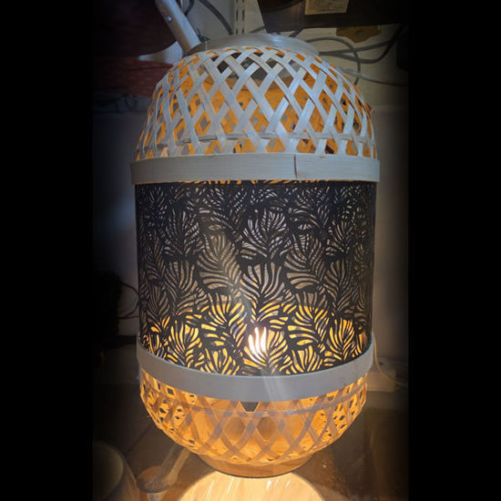 Picture of Rattan Oval Shape Lamp (Bulb Not Included)