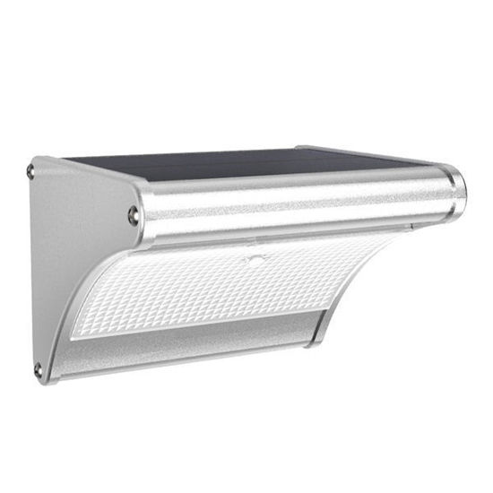 Picture of Solar Alumimium Square Wall Light (White)