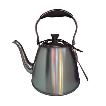 Picture of Kettle Square Whistling Silver W/Strainer - 1lts