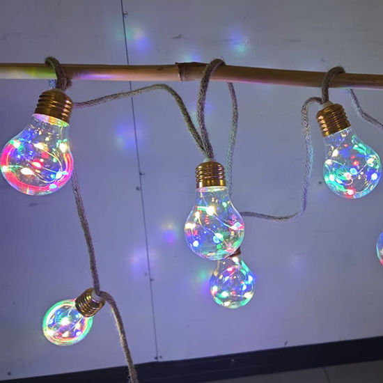 Picture of Festoon multi-color flashing wire light bulb (15 bulbs)