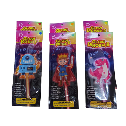 Picture of Neon Glow Stick (Dinosaur, Prince, Robot)