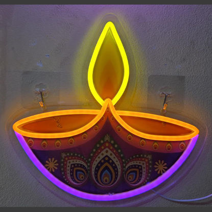 Picture of Diya Neon Design Frame  (30 x 29cm)