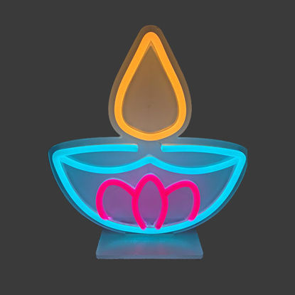 Picture of Diya Lotus Neon Light (23 x 23cm)